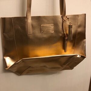 MICHAEL Michael Kors Gold Metallic Tote Bag